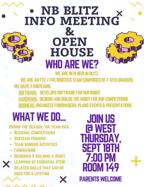 Robotics Open House (Posted 9/9/2025)