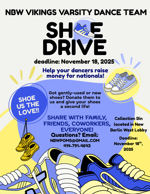 NBW Vikings Varsity Dance Team Shoe Drive (Posted 9/15/25)