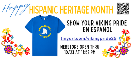 Hispanic Heritage Month Viking Pride Shirts! (Posted 10/9/25)