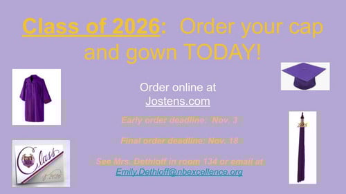 Cap and Gown Orders (Posted 10/29/2025)