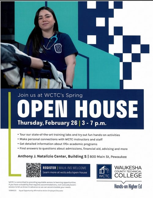 WCTC Spring Open House (Posted 1-7-26)