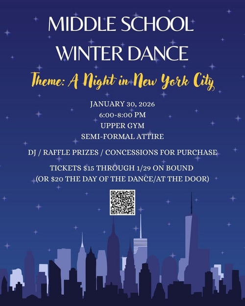 Middle School Winter Dance (posted 1/16/2026)