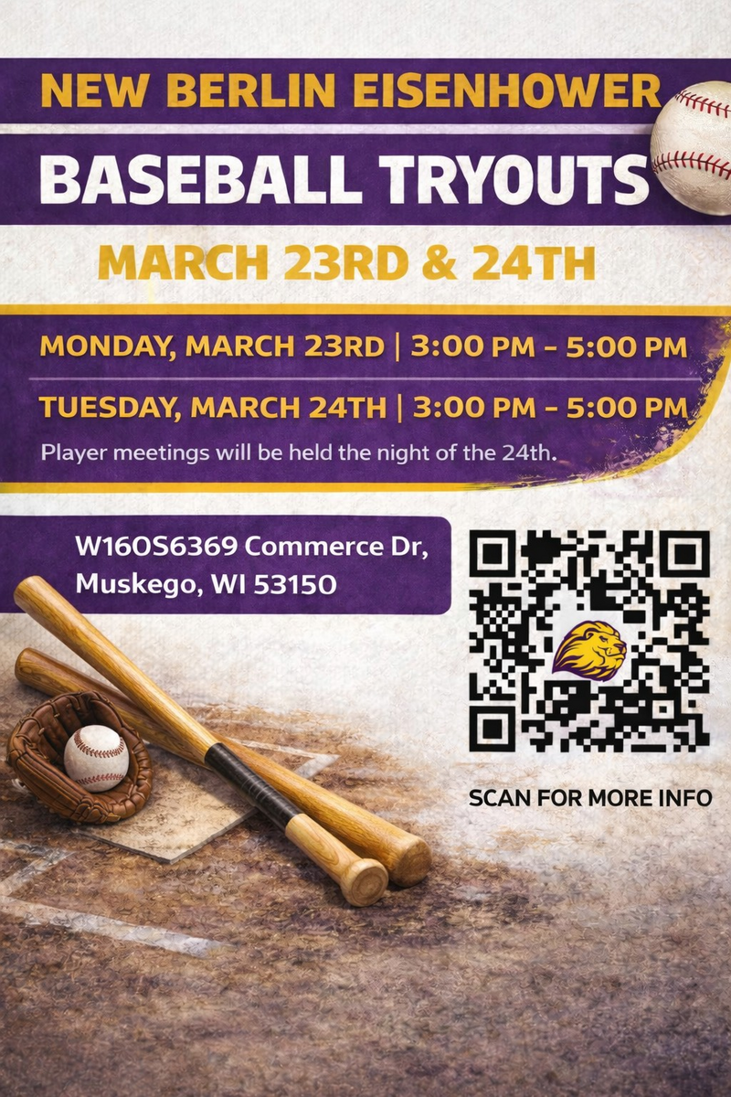 Baseball Tryouts (Posted 2/24/2026)