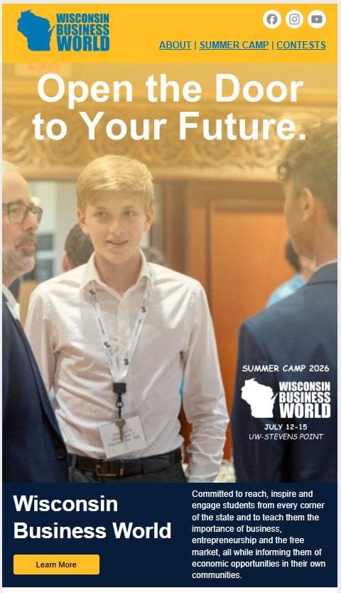 Ready for an Unforgettable Summer? Enroll for Business World Summer Camp! (Posted 3-20-26)