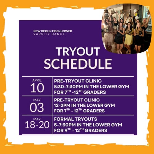 Ike Dance Tryouts and Clinics (Posted 3/25/2026)