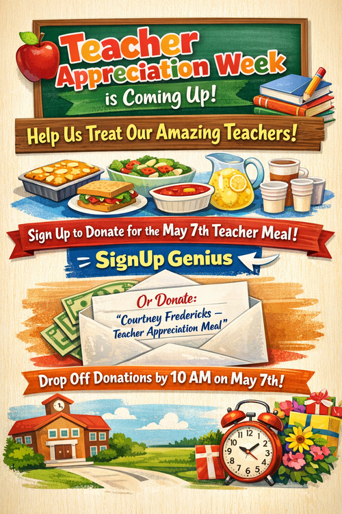 Celebrating Our Amazing Teachers – May 7 Teacher Appreciation Meal