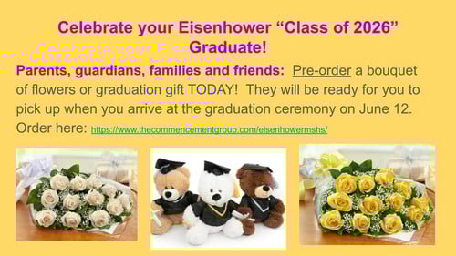 Pre-order Flowers and Gifts for Graduates (Posted 4/10/2026)