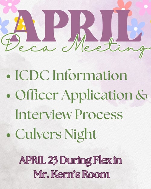 April DECA Meeting (Posted 4/15/2026)