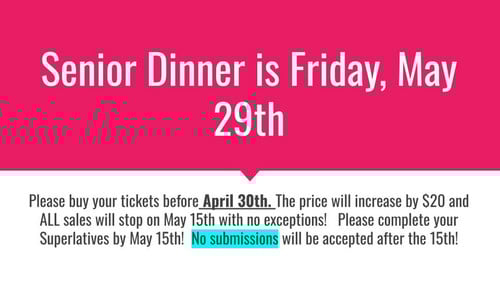 Senior Dinner Dance (Posted 4/16/2026)