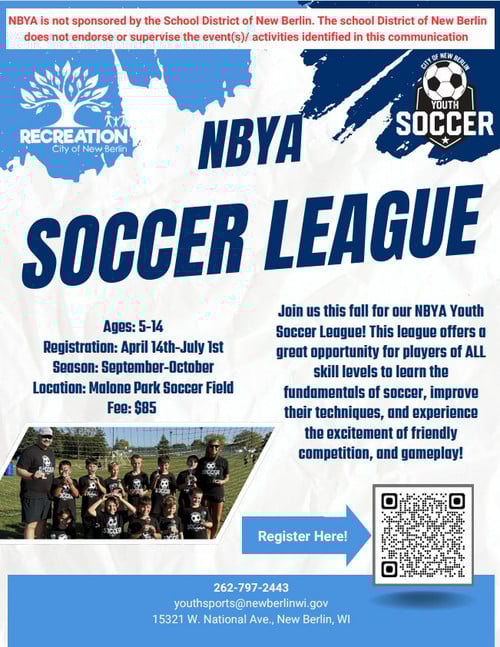New Berlin Youth Soccer League (Posted 4/23/2023)