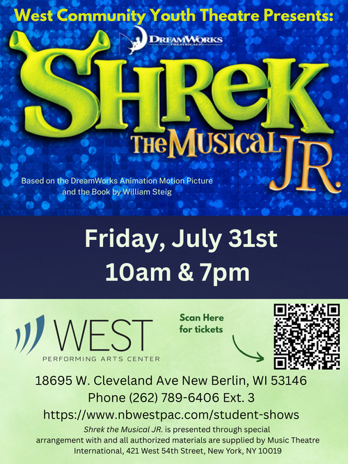 Shrek Jr. The Musical Tickets On Sale! (Posted 5/11/26)