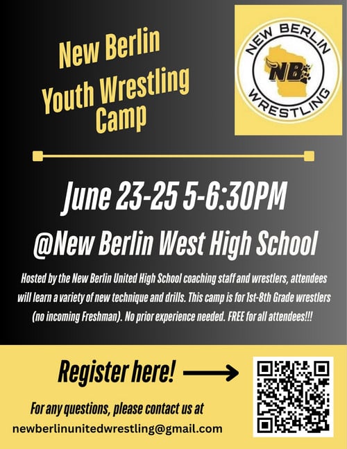 New Berlin Youth Wrestling Camp (Posted 6/9/26)