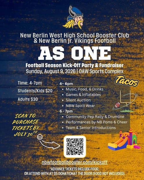 NBW HS Booster Club & NB Jr. Vikings Football (Posted 6/8/26)