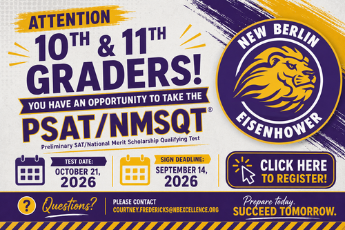 Register to take the PSAT/NMSQT (Posted 7/28/2026)