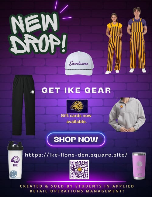 New:  Eisenhower Apparel & Accessories Online Store (Posted 8/10/2026)
