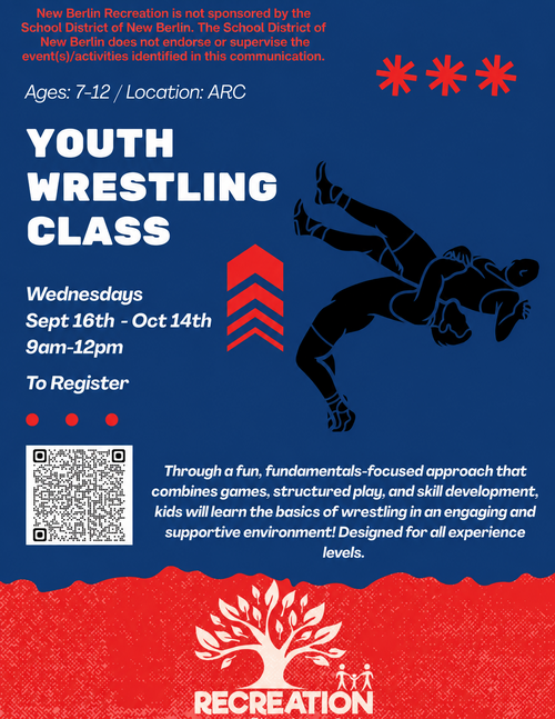 Youth Wrestling Class @ the ARC! (Posted 9/3/2026)