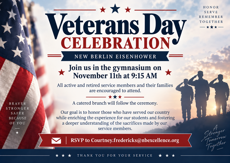 Veterans Day Celebration! (Posted 9/15/2026)