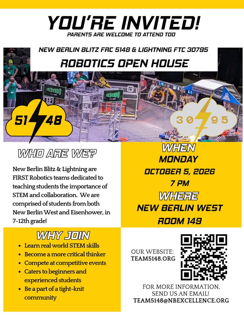 Robotics Open House (Posted 9/28/2026)