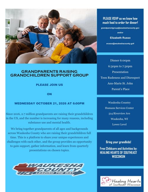 Grandparents Raising Grandchildren Support Group (Posted 10/8/2026)