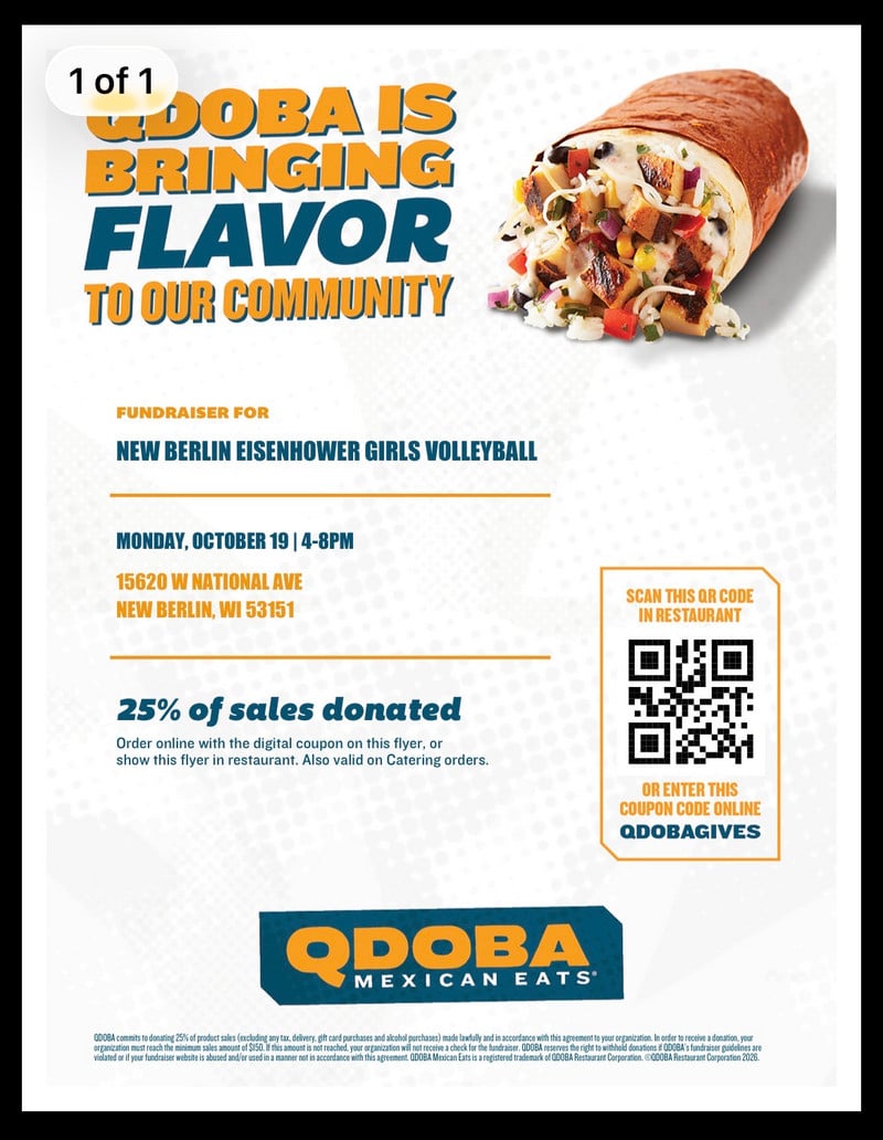 Volleyball fundraiser! (Posted 10/13/2026)