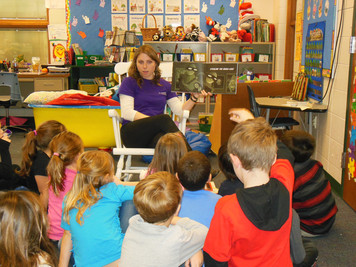 Our fabulous Art teacher, Ms. Larsen.