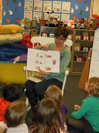 Branden's mom loves to read to us!